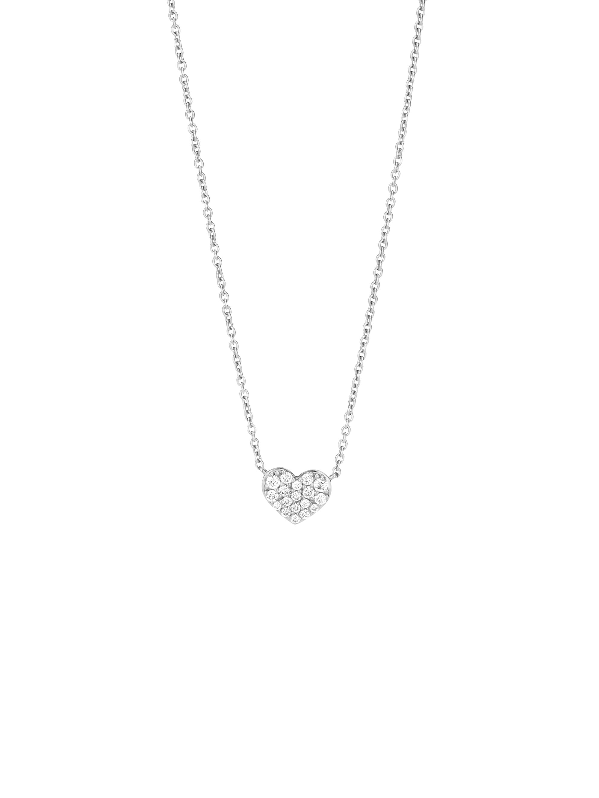 Fine Jewelry | Herz-Anhänger Minimalism, weißgold, 18 Brillianten