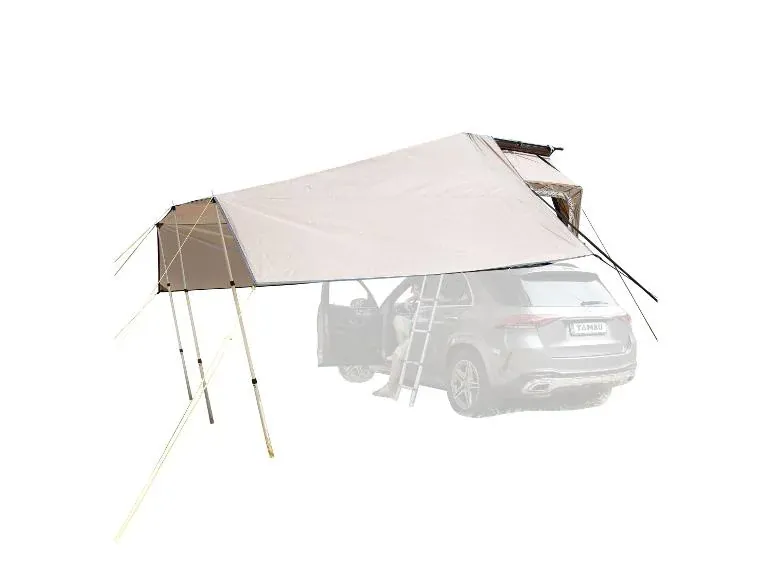 sonnensegel vorhang balkon Qelus Outdoor Wetterfest B254xH213CM, Wasserdicht Outdoorvorhänge mit Ösen, Aussen Gardinen Winddicht Sonnenschutz Sichtschutz für Garten Größe:4x4m 1 Stück & Stylischer bobu